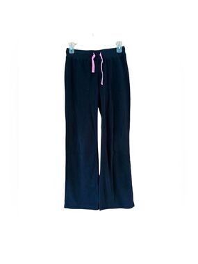 SO Kids Black Fleece Joggers with Pink Drawstring